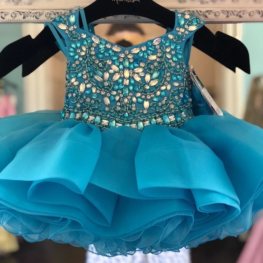 Crianças Pageant Dress for Little Miss 2019 Único Cupcake Glitz Da Menina Da Criança Infantil Do Bebê Vestido de Casamento Convidado na Festa De Aniversário Do Miúdo