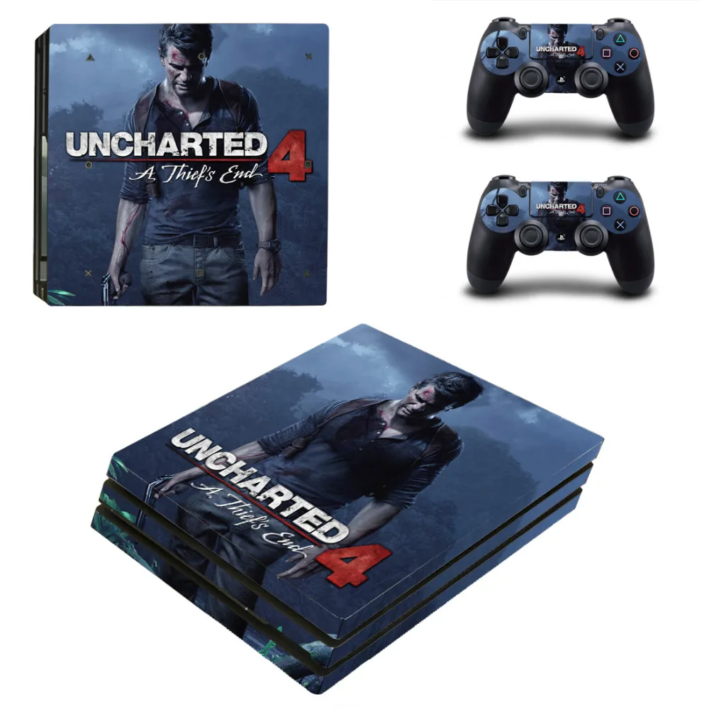 Uncharted 4 A Thief's End PS4 Pro Skin Sticker For Sony PlayStation 4 Console and Controllers PS4 Pro Skin Stickers Decal Vinyl