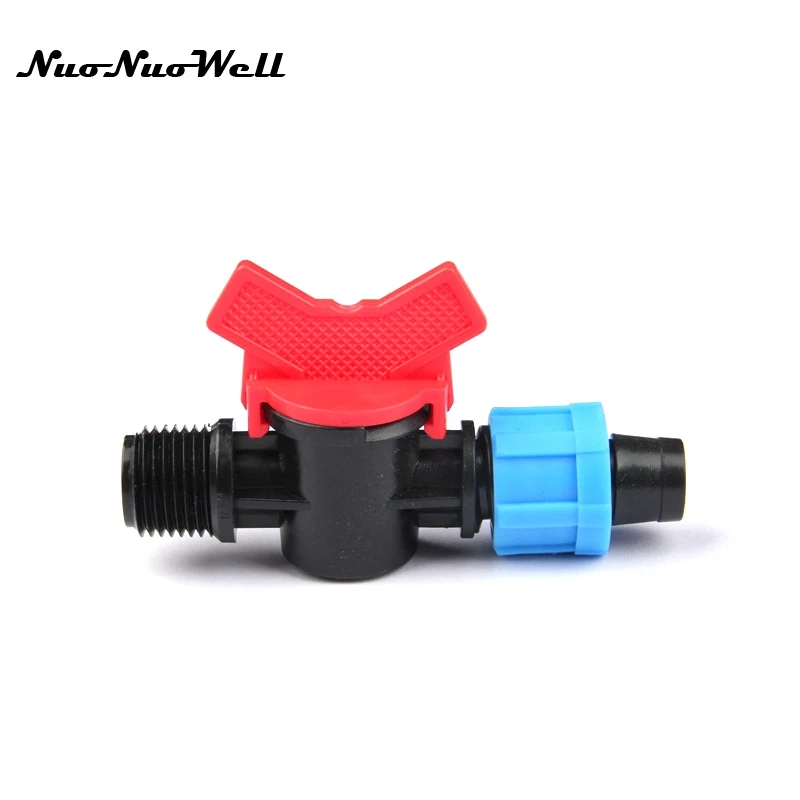 Drip Tape Lock Valve for Garden, Agricultural Drip Irrigation Fittings, Soft Hose Connector, 1/2 