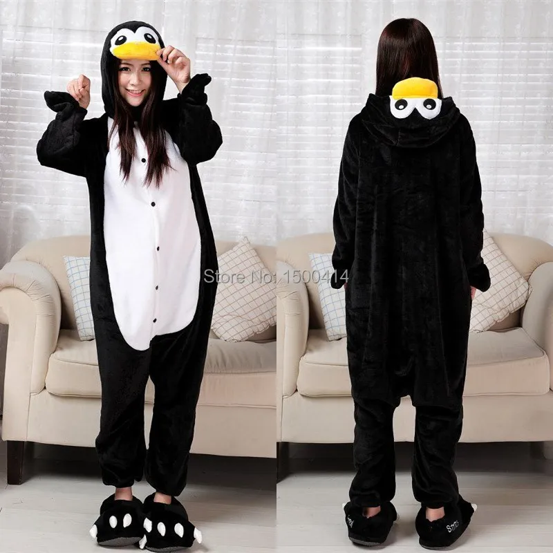 Animal Costume Penguin Kigurumi Adult Onesies Unisex Women Men\'s Pajamas Halloween Christmas Party Cosplay Costumes