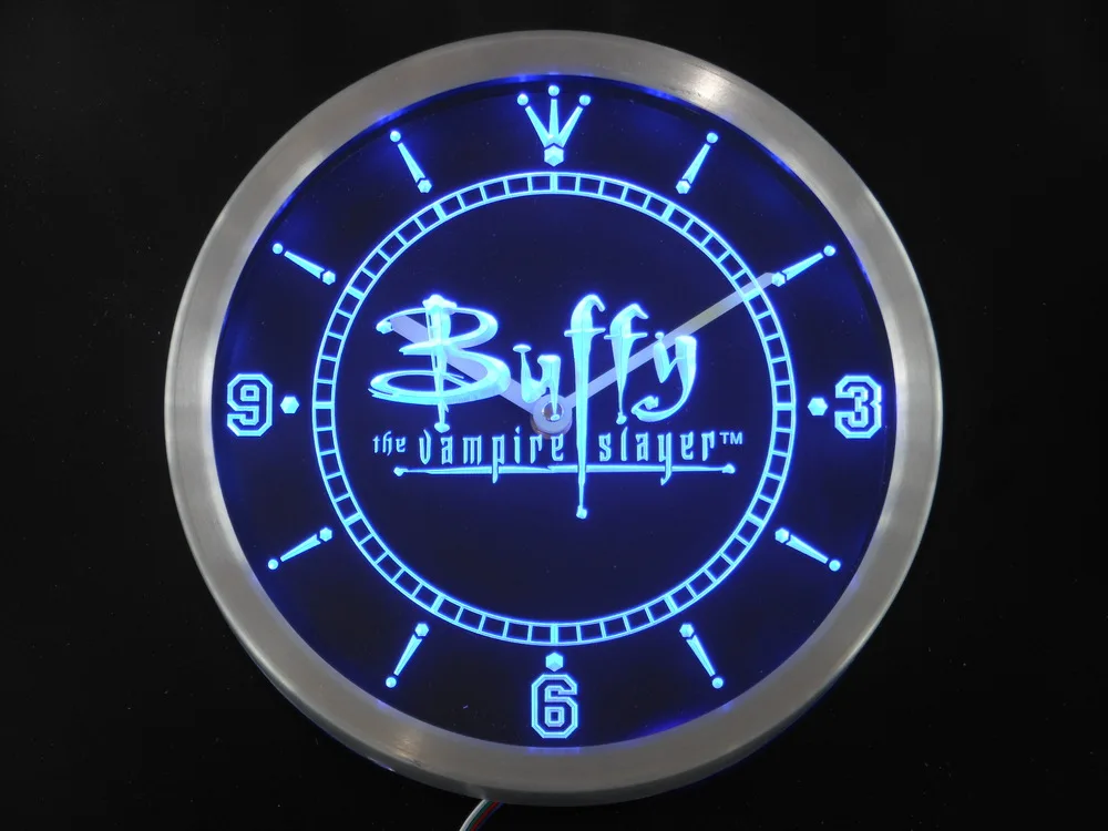 nc0219 Buffy the Vampire Slayer Neon Light Signs LED Wall Clock