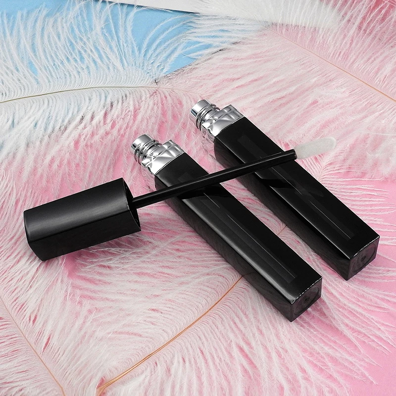 5ml Lipgloss Plastic Containers Empty Black Lipgloss Tube Eyeliner Eyelash Container Mini Lip Gloss Split Bottle Makeup Tools