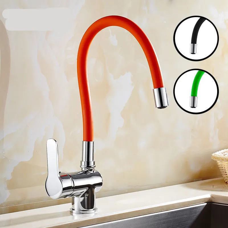 Kitchen Faucet 360 Degree Spray MixerTap Spout Single Handle Sink Faucet Adjustable Solid Brass Deck Mounted faucets