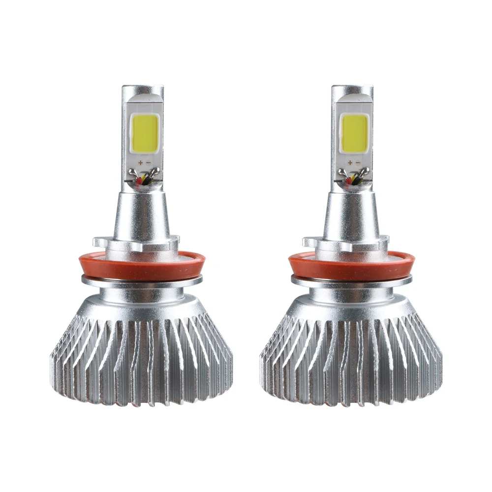 New 2PCS H1 LED H7/H11/H4 COB LED Car Headlight Bulb 80W 8000LM 6000K Auto Headlamp DC12V Fog Light Car Styling Emergency Light