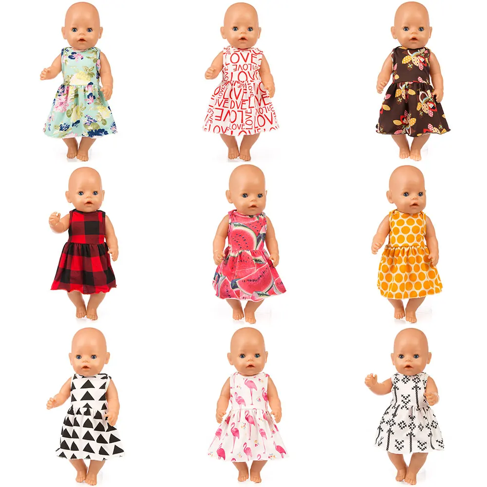 

Various Style Dress For 17 Inch Baby Doll 43cm Doll Clothes, Doll Accessories.