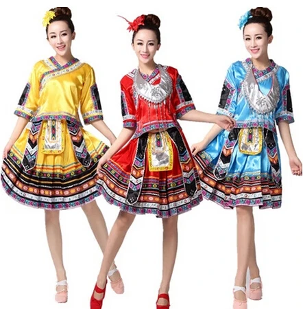 New Arrival New Hot Sale Ancient Traditional Red Yellow Blue S-4XL Plus Size Chinese Miao Clothing / Hmong Clothes