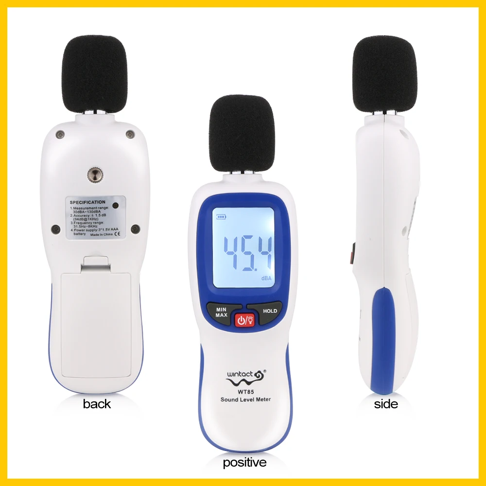 WINTACT WT85  Mini Sound Level Meters Digital Noise Decibel  Noise Audio detector Digital Diagnostic-tool 30~130db