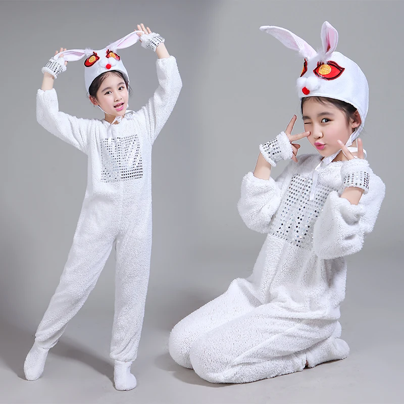 Konijn kostuum voor kinderen leuke dier dans pak halloween cosplay kleding dier dans kleding kleuterschool prestaties