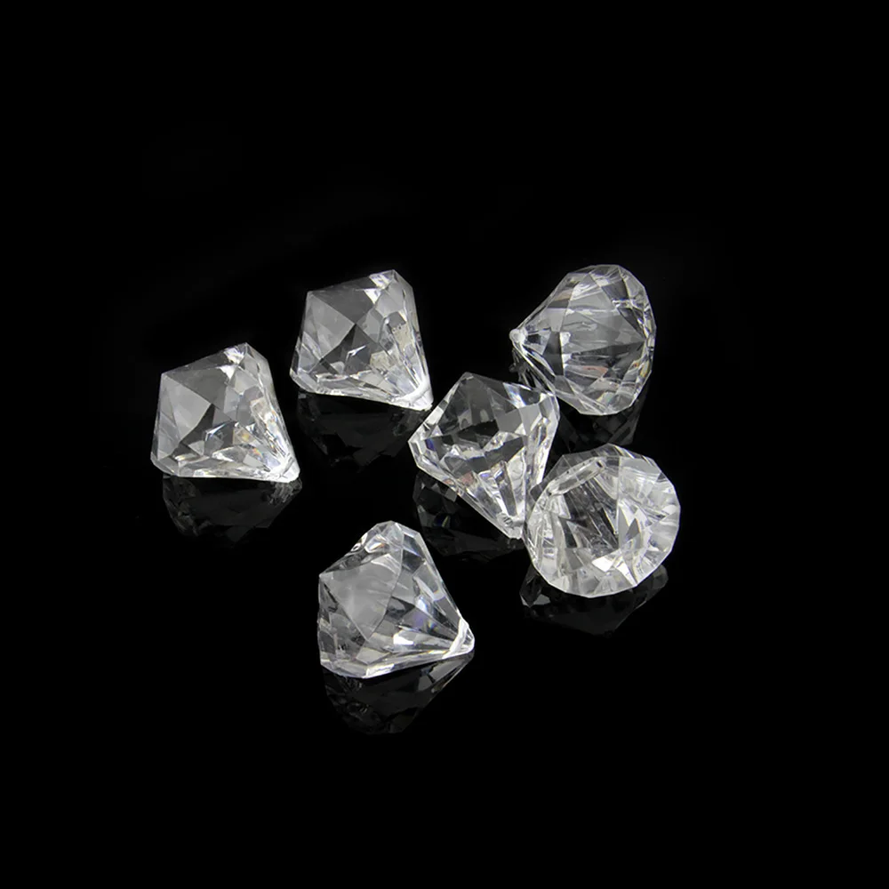 35pcs/Lot 35*30MM Fashion Clear Acrylic Chunky Bead Pendant Imitation Diamond Shape Transparent Ball Shapes