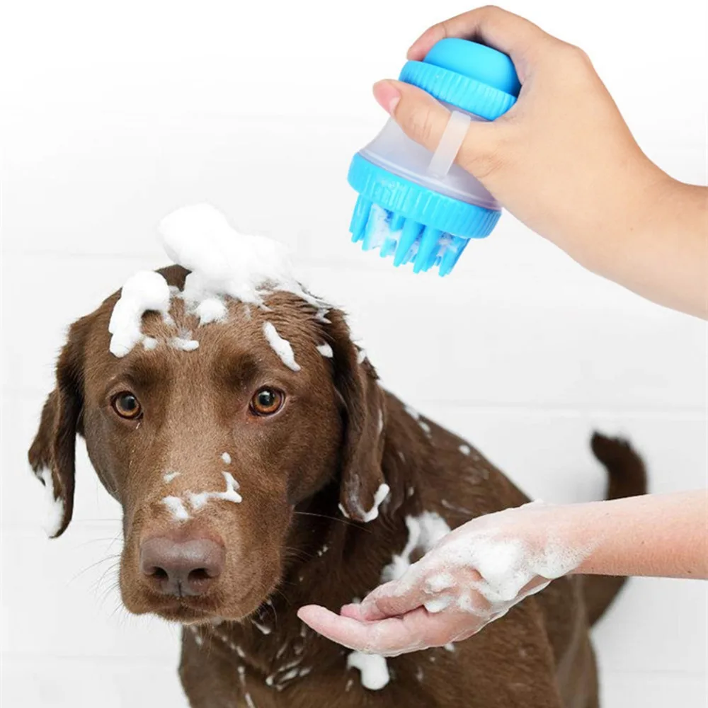 

Dog Bath Brush Comb Cleaning Bath Massage Dog Cat SPA Brush Shampoo Grooming Multifunction Silicone Pet Brush Bath Tools for Dog