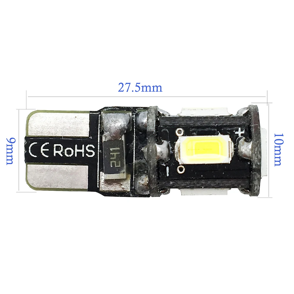 200X T10 led W5W T10 194 168 canbus 5630 6 SMD Led Can-bus NO ERROR 12V Car Auto Bulbs Indicator Light Parking Head Lamps White