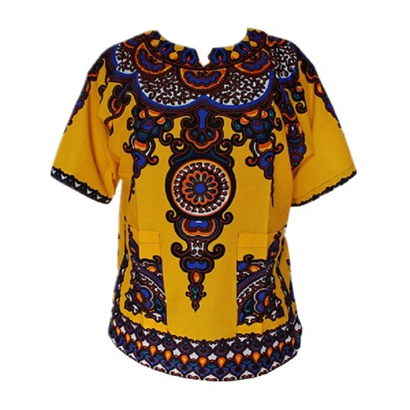 (Schnelles verschiffen) dashiki mode design afrikanischen traditionellen gedruckt 100% baumwolle Dashiki T-shirts für unisex (MADE IN THAILAND)