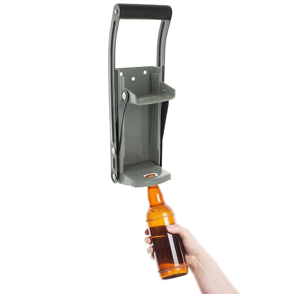 12 once di Alluminio Può Frantoio & Bottle Opener Heavy Duty In Metallo Da Parete Montato Soda Birra Smasher Eco-Friendly di Riciclaggio Strumento