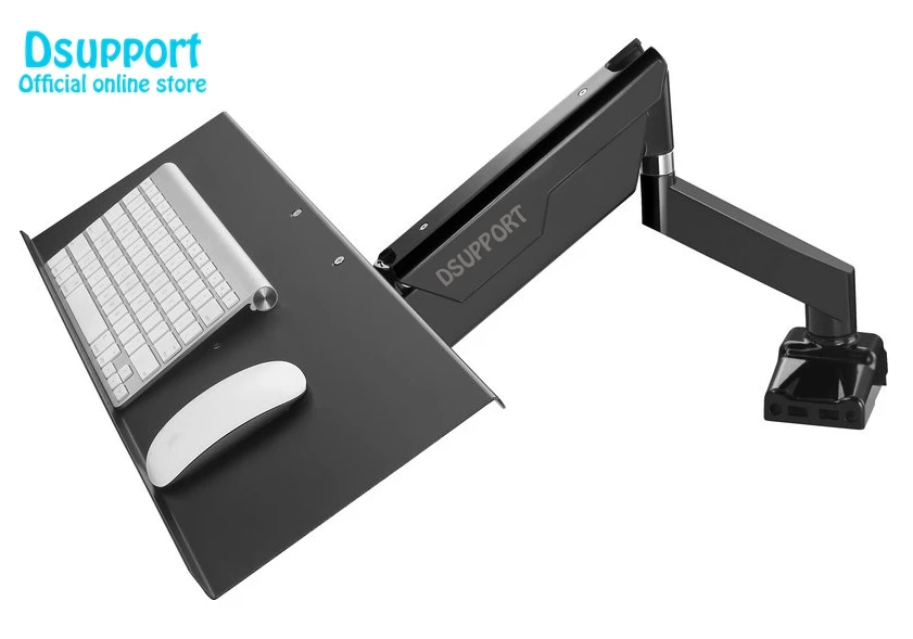 Bandeja para teclado con orificio de montaje VESA, soporte de 100x100mm para bricolaje, para teclado de trabajo fijo con brazo de soporte de Monitor