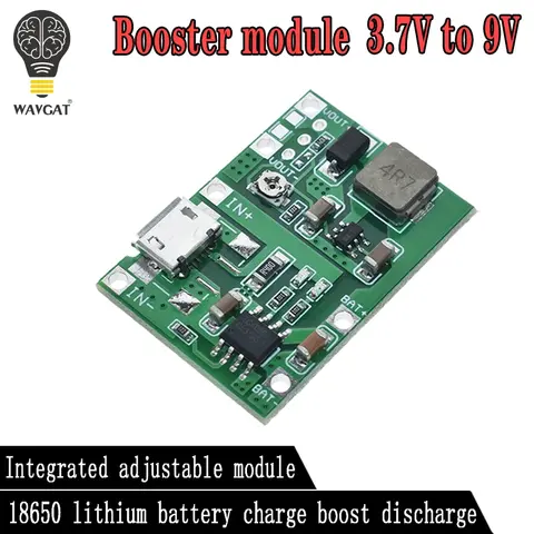 18650 Li-ion Battery Charger Board with Boost Module WAVGAT