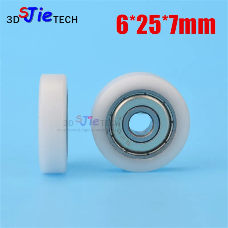 6*25*7mm F type with high quality bearing 626zz , ladle, plastic pulley, roller for door and window / 3D printer