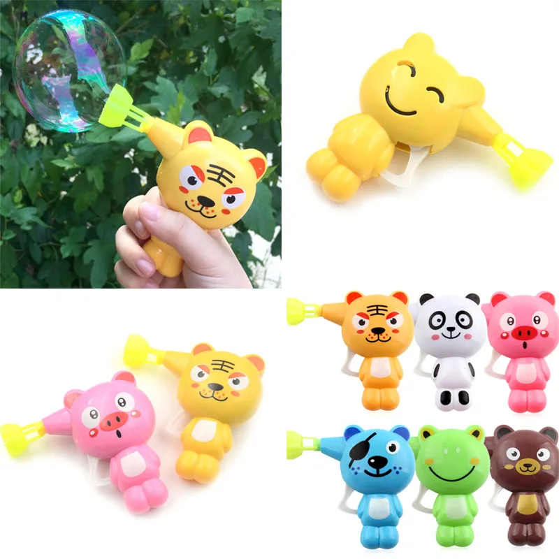 Kids Soap Water Blowing Bubbles Gun Cartoon Animal Model Bubble Blower Machine Toy For Kids Children Water Gun Gift