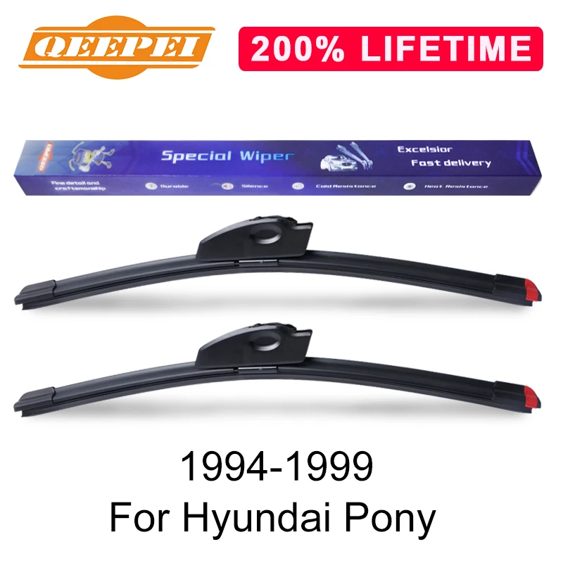 

QEEPEI Replace Wiper Blade For Hyundai Pony 1994 1998 1996 1997 1998 1999 Windshield Windscreen Natural Rubber Replacement Wiper