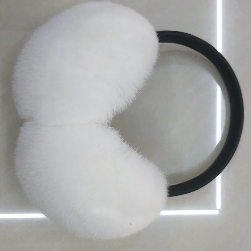 HSPL Real Rabbit Fur Earmuffs Elegant Bow Ear Warmer Winter Lovely For Girls Cute New Fashion Ear Warmers