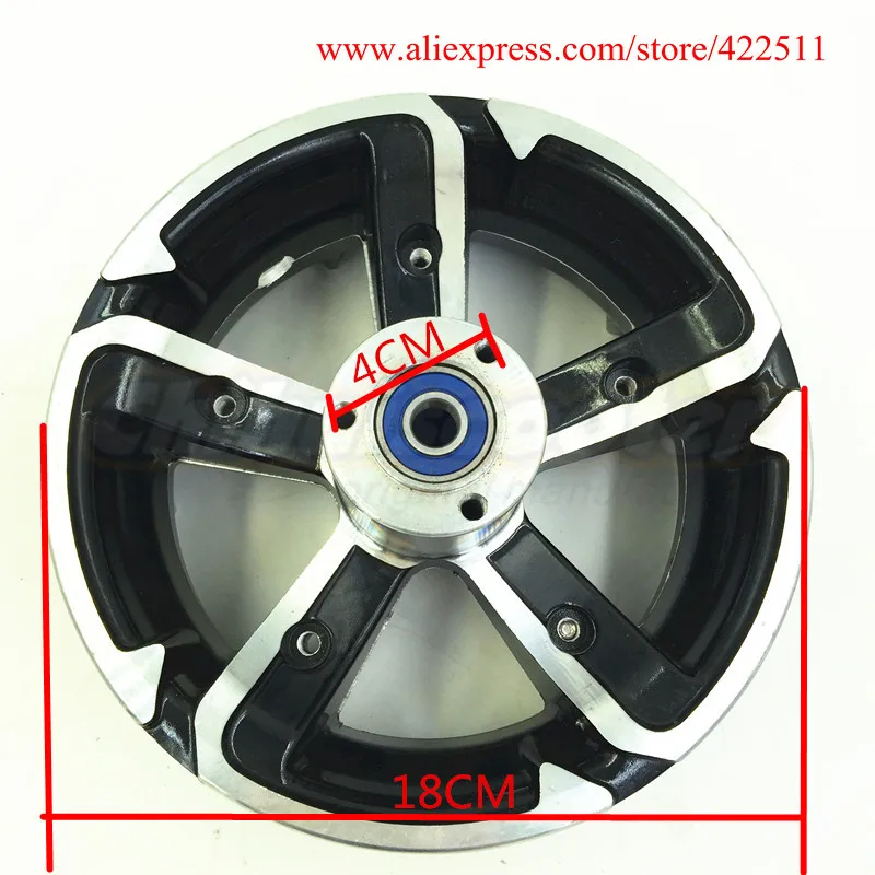 High Quality 6.5inch Aluminium Front Wheel Hub, 6.5inch Scooter Wheel Rim for 12inch Tire Electric Scooter