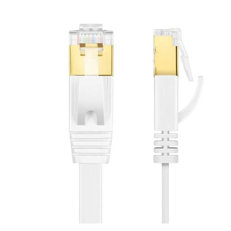 LBSC Cat7 إيثرنت شقة التصحيح شبكة كابل ، محمية (STP) مع Snagless Rj45 Connectors-1M2M3M5M