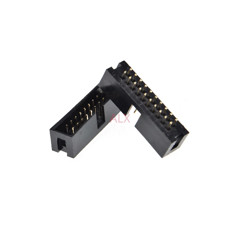 10pcs dc3-20p 2.54MM pitch JTAG ISP MALE SOCKET straight idc box headers PCB CONNECTOR DOUBLE ROW 2x10PIN dc3 20 PIN 20P HEADER