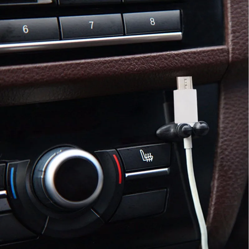 8x Car Charger Line USB Cable Clip Accessories Sticker For Kia Rio K2 3 Ceed Sportage Sorento Cerato Armrest Soul Picanto Optima