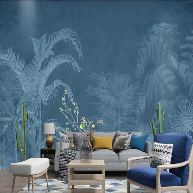 

Custom Mural Wallpaper Hd Nordic Tropical Plants Background Wall