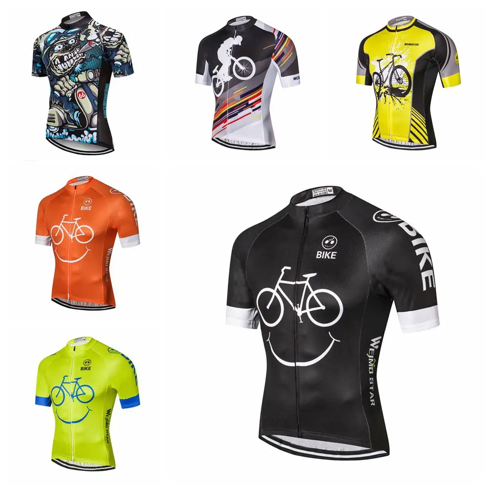 

2019 Cycling Jersey Men's bike jerseys Summer Short slleve bicycle Ropa Ciclismo maillot road MTB mountain Tops Blouse Green