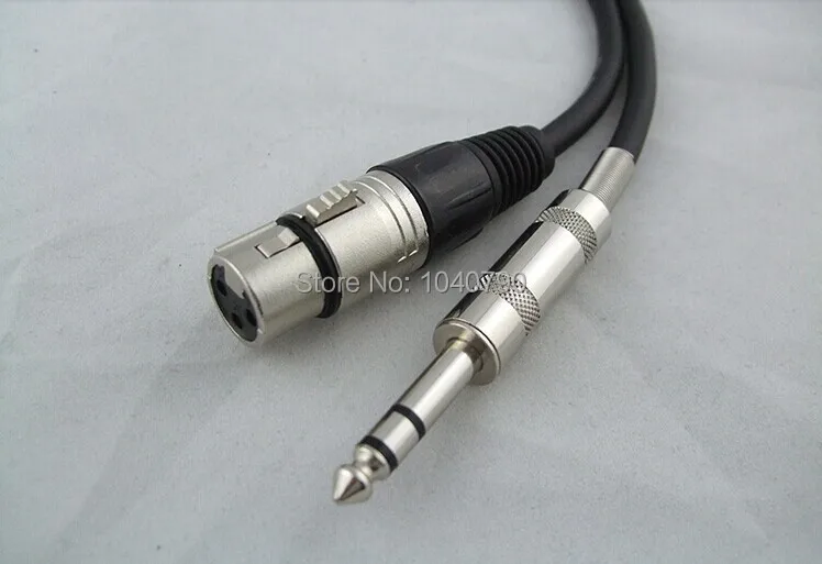 Free Shipping 2M  6.3/6.5/6.35 three coreturned to the mother  double track line/sound card the mic/condenser microphone line