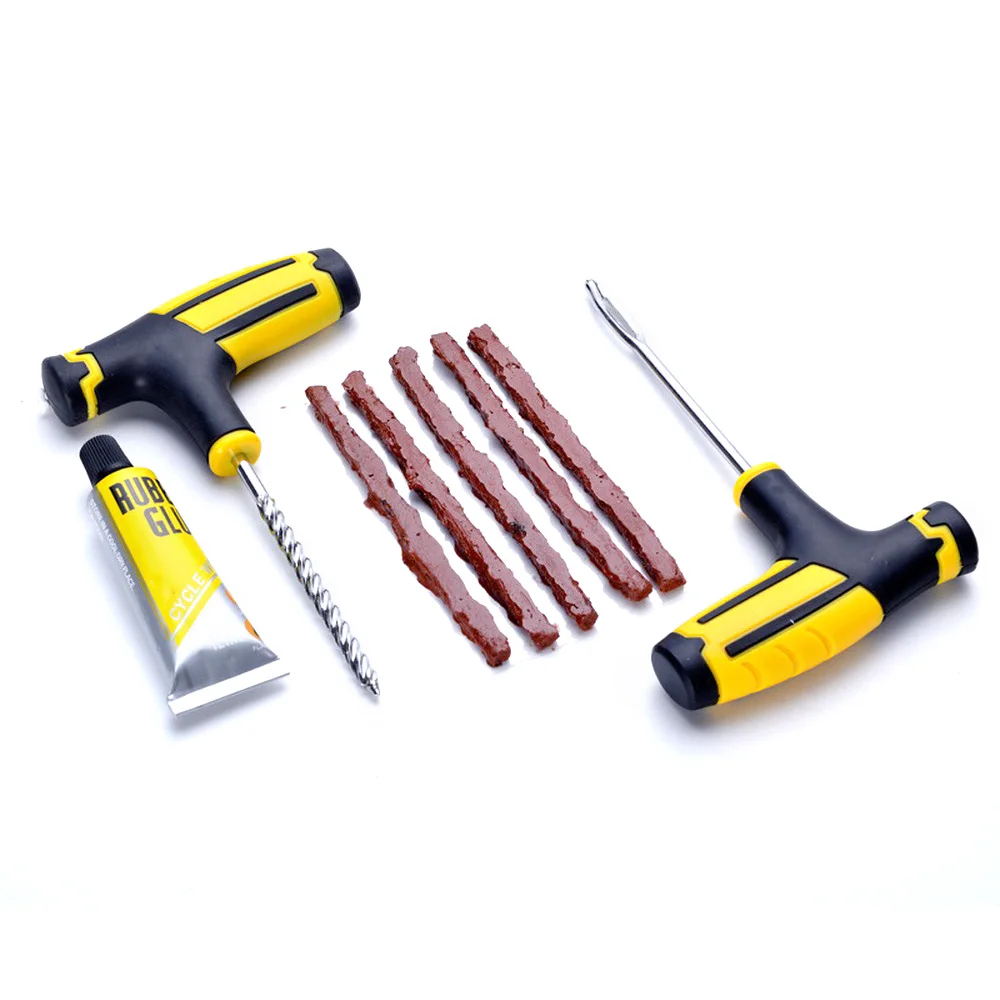 1 Set Car Tire Repair Kit Professional Car Repair Tool Car Motorcycle Tubeless Tire Tyre Puncture Plug Repair Kit Accessories