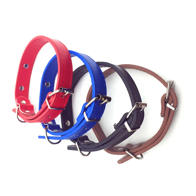 1 Pcs Dierbenodigdheden PU Lederen Materiaal Halsband Hals Sets Verstelbare Size Huisdier Halsbanden Huisdier Hond Wandelen Levert