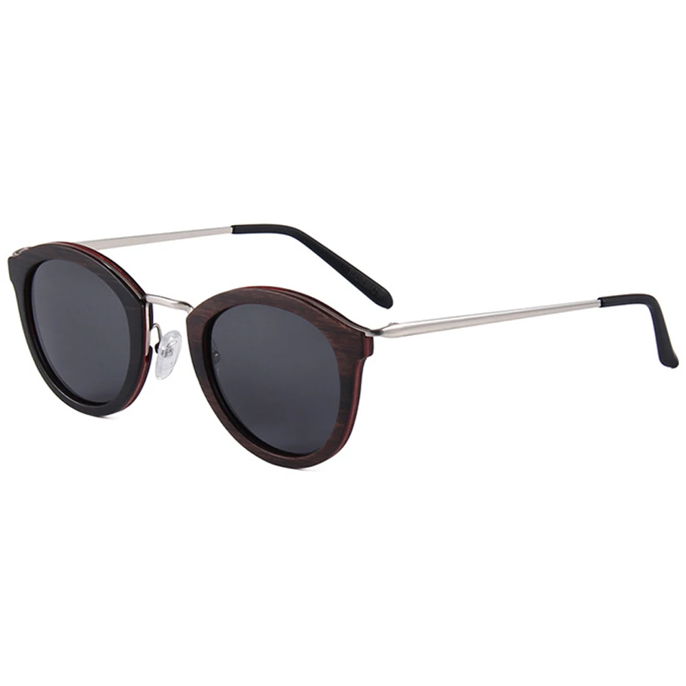 

BerWer 2023 New Product Wood Sunglass Women/Men Round Bamboo Sun Glasses Skateboard Wooden Frame Sunglasses