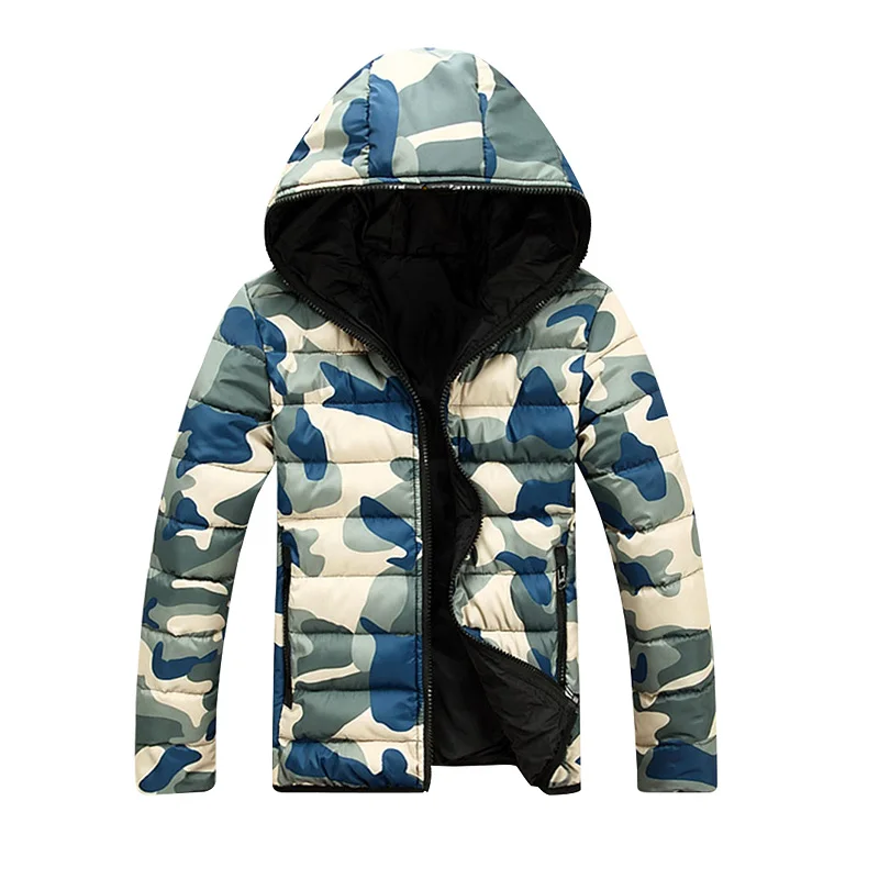 Thick Parka Authentic 2-facd Men Jackets Wadded Coat Sport Winter Clothing Warm Jacket Camouflage Unventilated Boy Wear 3XL Plus