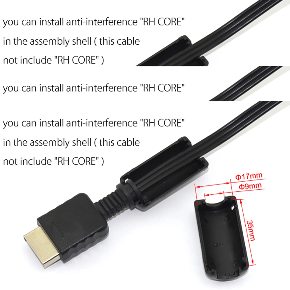 50PCS For Playstation 2 3 for PS3 PS2 AV Component Cable Game HDTV Audio Video RCA AV Cable