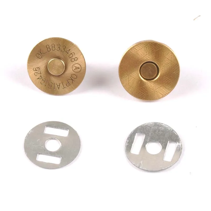 10set copper high Magnetic Snap Fasteners Clasps Buttons Handbag Purse Wallet Craft Bags Parts Accessories 10mm 14mm 18mm cp2110