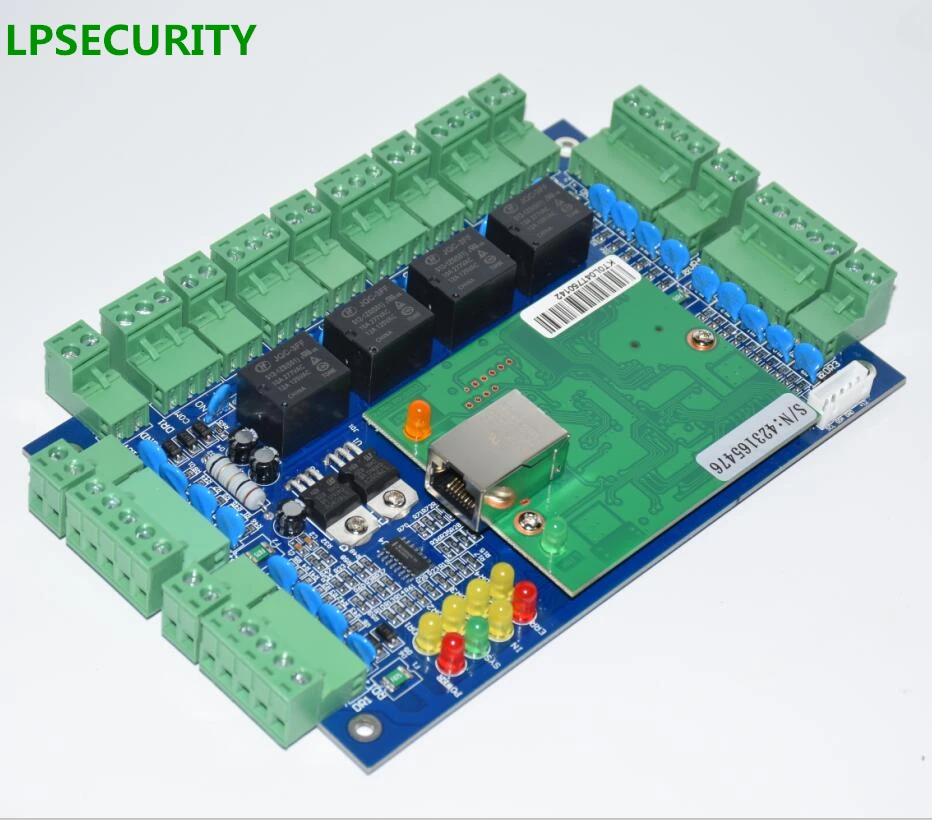 LPSECURITY TCP/IP RJ45 4 DOOR Access Control Board Module door access controller panel system