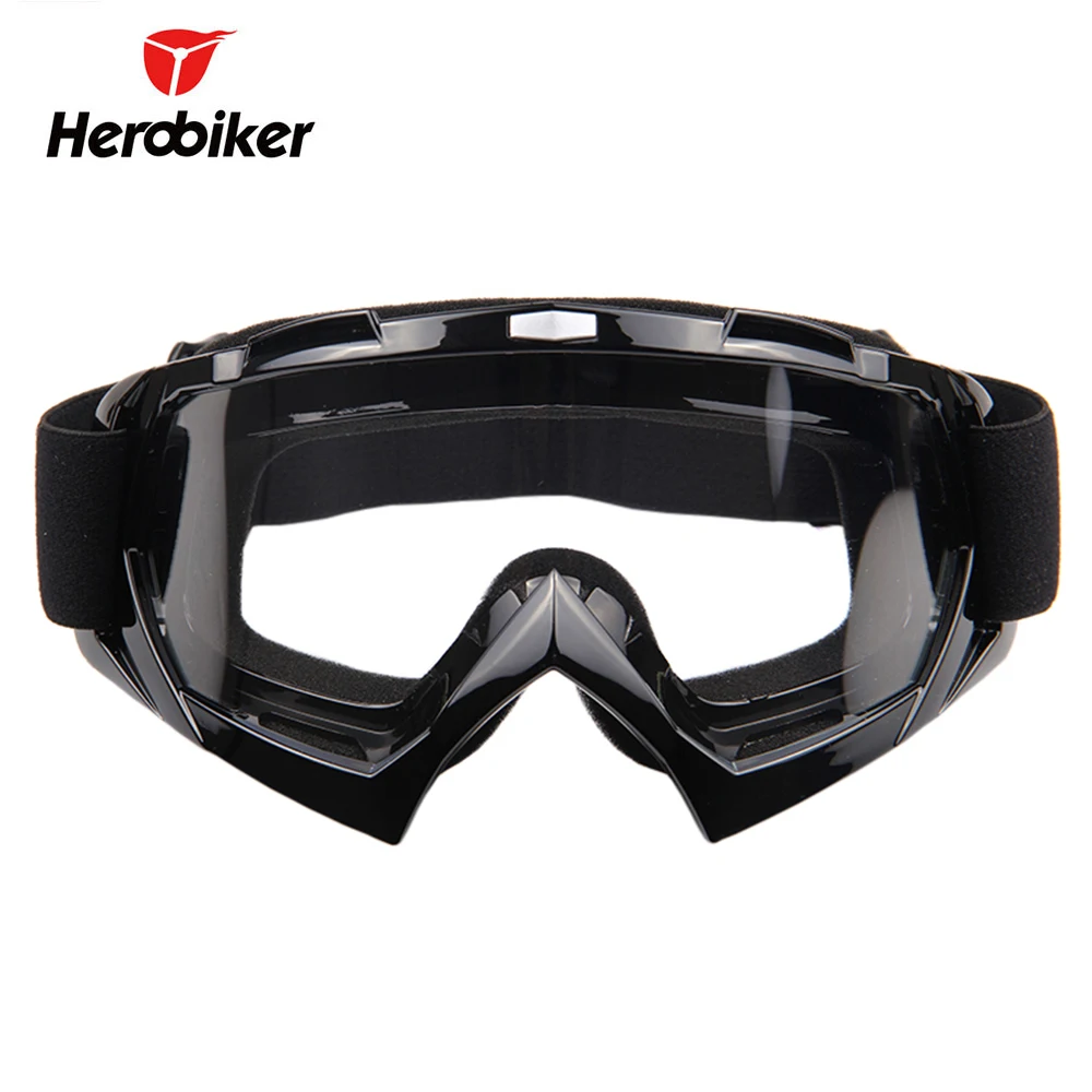 

HEROBIKER Black Motorcycle Glasses Ski Motorcycle Goggles Airsoft Paintball Glasses Motocross Goggles Enduro Dirt Bike Eyewear