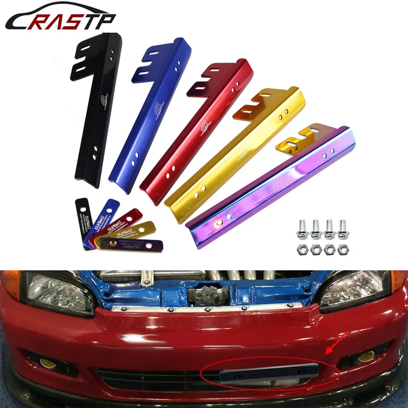 RASTP-Aluminum Car Styling Material Easy to Install License Plate Frame for Honda Civic RS-BTD015