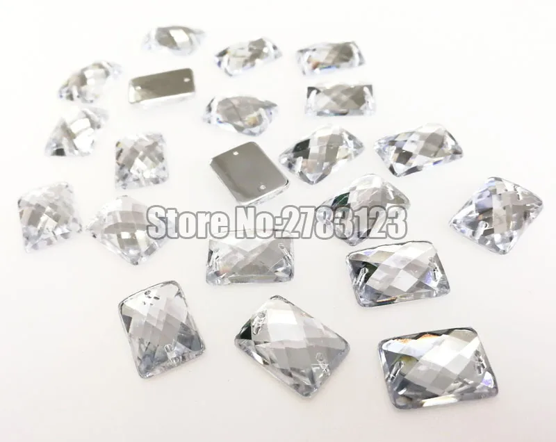 7X12mm 8x14mm 10x14mm 13x18mm Rectangle shape High quality Acryl sew on rhinestones with two holes,diy/clothing accessories