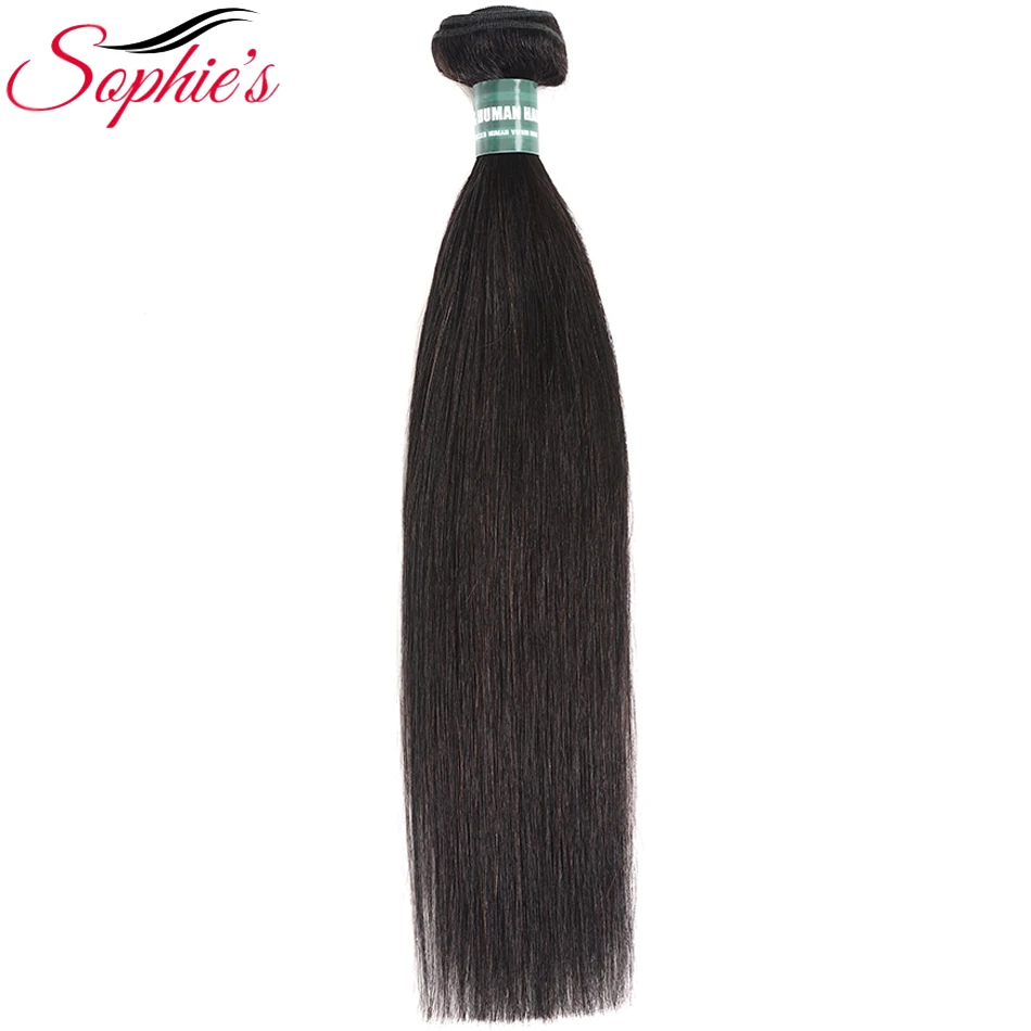 Sophie's-mechones de cabello brasileño liso, extensiones de cabello 100% humano, no Remy, 3 o 4 mechones que se pueden comprar, 1 paquete