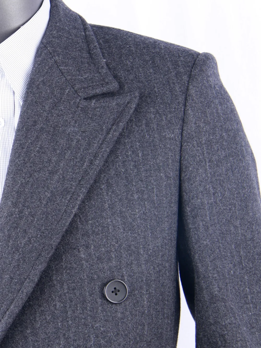 Thick 100% Wool Overcoat For Cold Winter Men Long Coat Heavy Wool Coat With Subtle Stripe Winter Coats Luxury Fashion Design