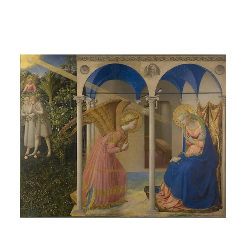 

Annunciation for Fra Angelico Portrait Oil Painting on Canvas Posters and Prints Scandinavian Art Wall Picture for Living Room