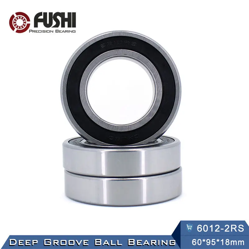 

6012RS Bearing ABEC-3 (1 PCS) 60*95*18 mm Deep Groove 6012-2RS Ball Bearings 6012RZ 180112 RZ RS 6012 2RS EMQ Quality