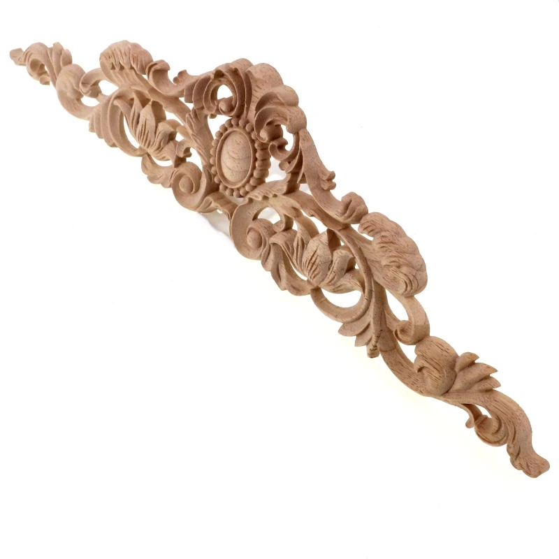 RUNBAZEF Corner Decal Wood Applique Frame Wall Door Woodcarving Figurines Vintage Home Decor Decoration Accessories Furniture