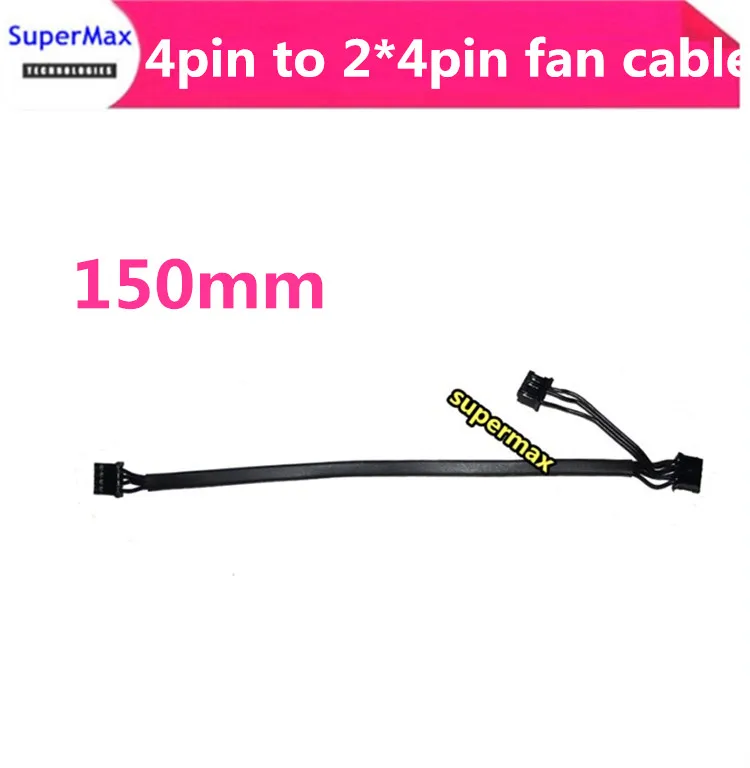 150MM motherboard 4pin to 2*4pin  female Fan Adapter Cable