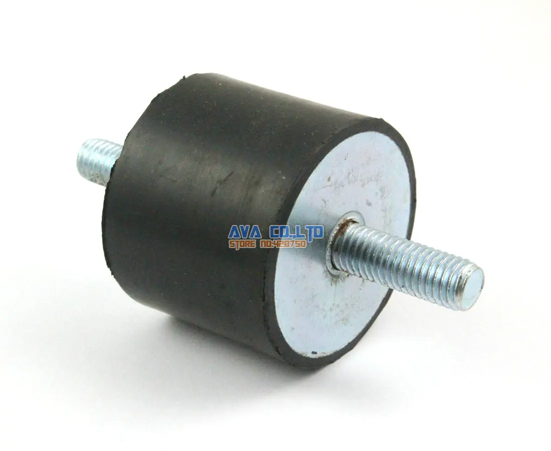 2 Pieces 50*40mm M10*27mm Double End Male Rubber Anti Vibration Mount Bobbin Isolator