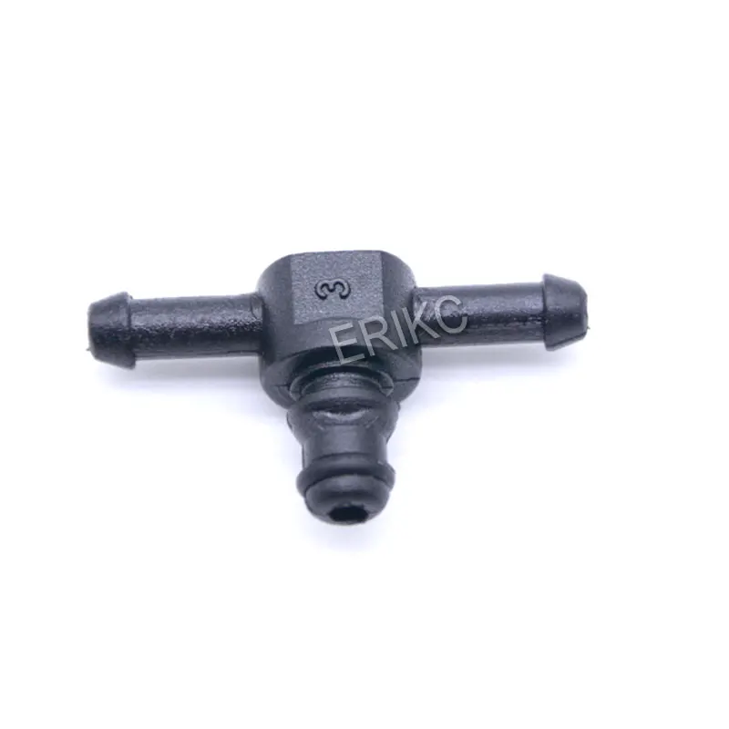 ERIKC Common Rail Injector Return Oil Backflow Pipe Connector T Type Plastic Tee Joint Fitting for 110 Series Injector 10pcs/Bag