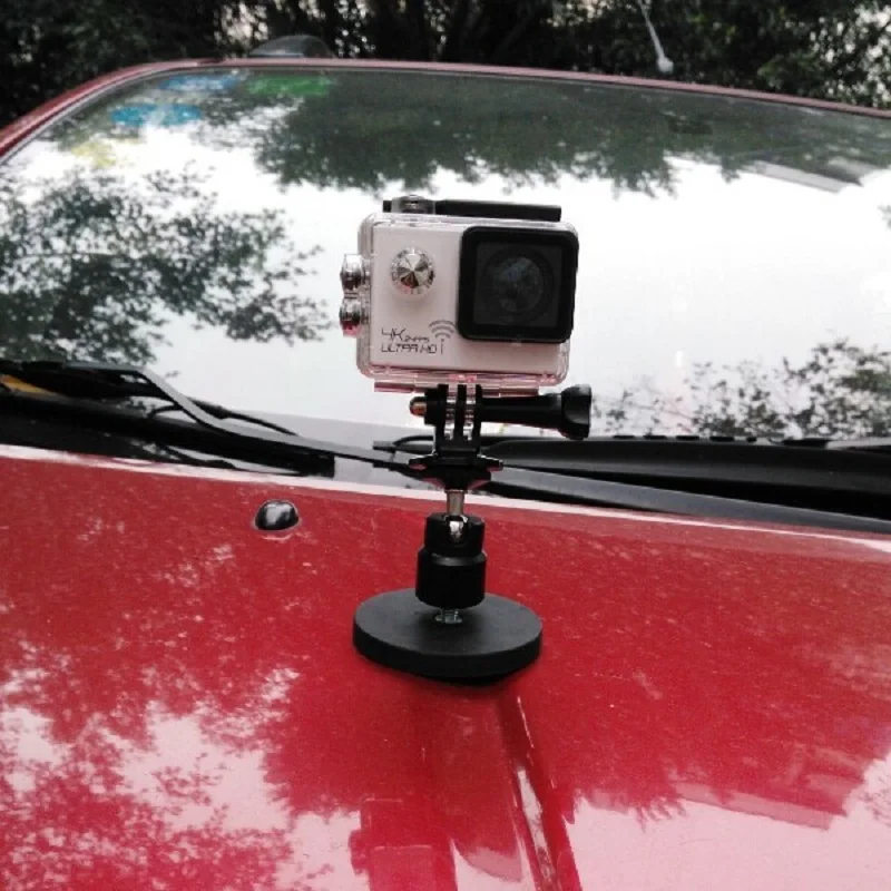 Rubber Magnetic Magnet Car Suction Cup Mount Tripod Mount Adapter For Gopro Hero 9 8 7 6 SJ4000 sj6/8/9EKEN H9R Xiaomi Yi Mijia