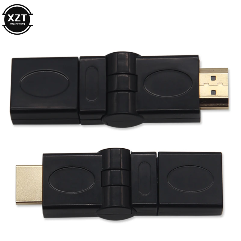 Kompatybilny z Hdmi Adapter z gniazda męskiego na żeńskie kabel Mini konwerter Multi Angle 360 stopni obrotowy obrotowy 1080P HD dla TV złącze PC
